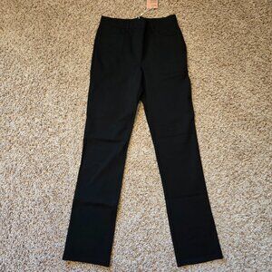 Quince Women's Black Ultra-Stretch Ponte Pocket Pants Straight Leg S Regular 30"